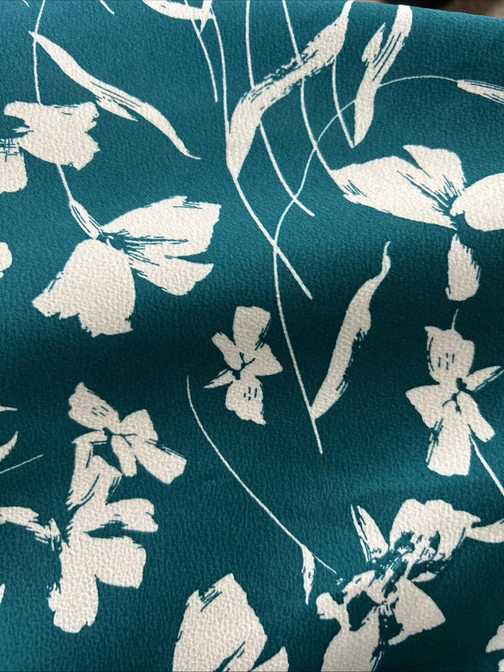 Joie de Vivre Women’s Floral Print Wrap Dress Size XL teal White Short Sleeve - Picture 13 of 13